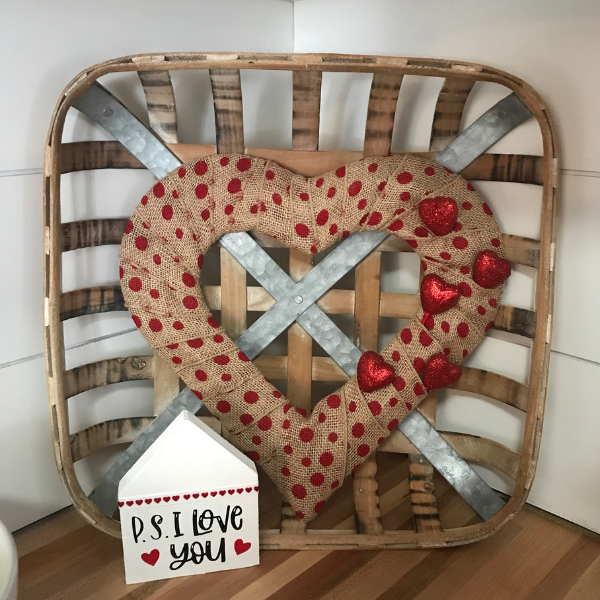 Burlap Heart Wreath DIY - Dappled Skies and Diys