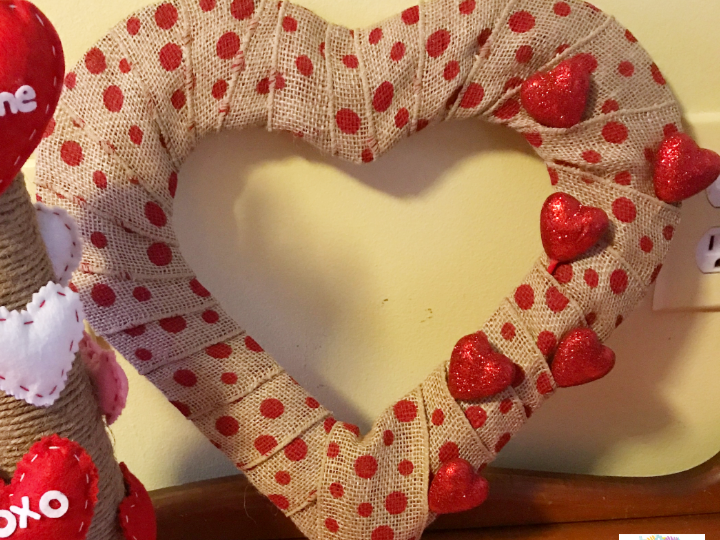 Polka Dot Heart Wire Wreath