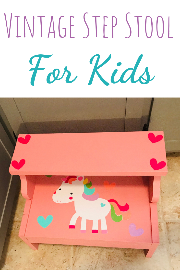 Vintage Step Stool for Kids