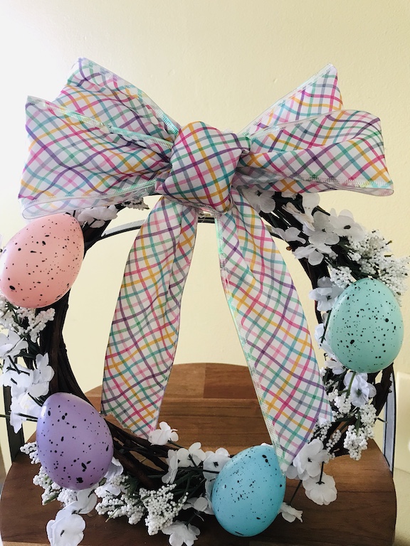 Easy DIY Easter egg Wreath from the Dollar tree