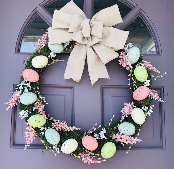 Handmade DIY Easter Egg Wreath Decoration