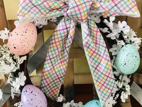 Easter egg Wreath from the Dollar Tree