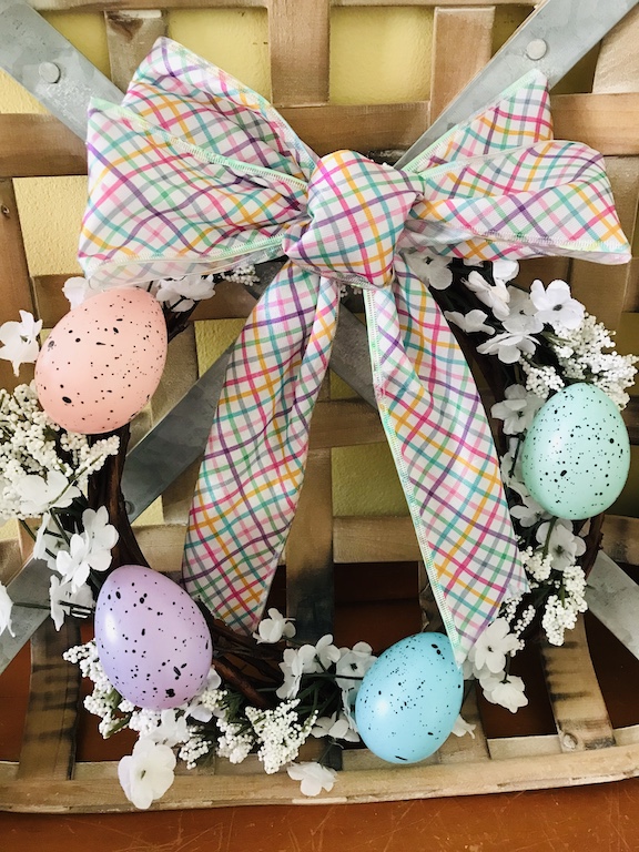 Easter egg Wreath from the Dollar Tree