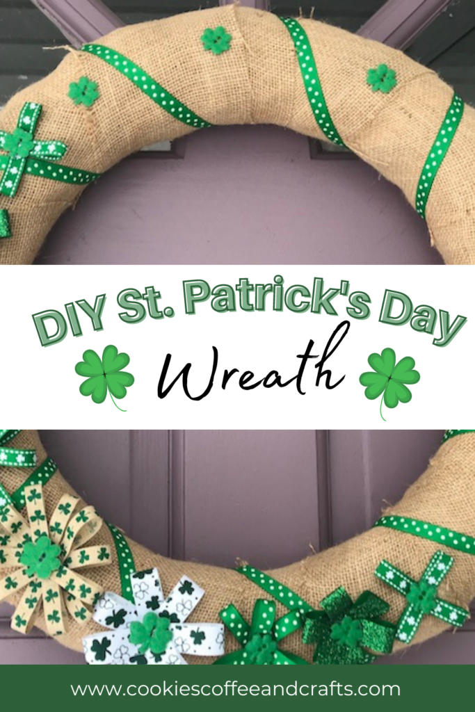 St. Patrick's Day Wreath Easy DIY with Burlap