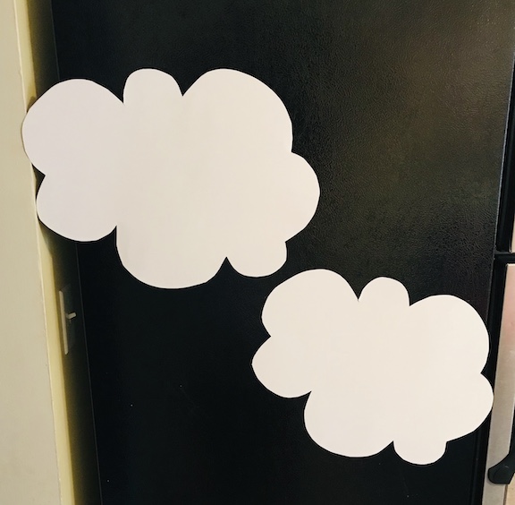 Pastel Rainbow Party Backdrop Clouds