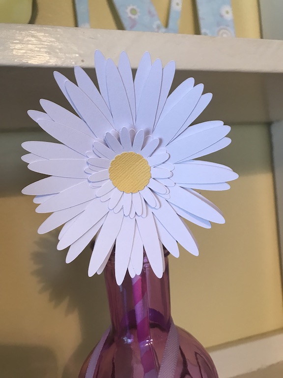 Paper Daisy on Shelf