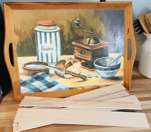 Supplies for Wooden Tray Makeover