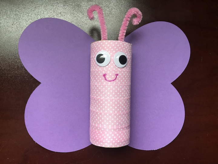 Butterfly Made From Toilet Paper Roll