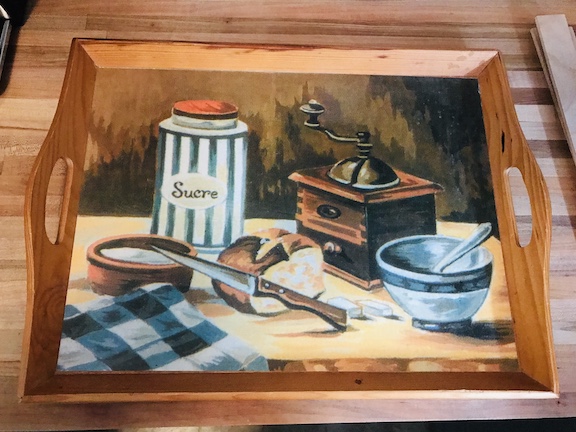 Wooden Thrift Store Tray 