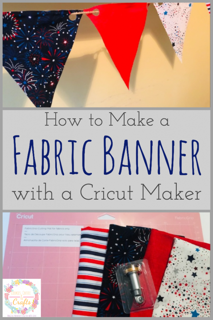 how to make a fabric banner with Cricut maker