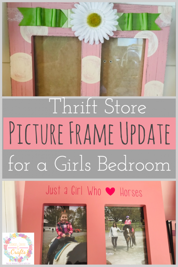 Thrift Store Picture Frame Update for a Girls Bedroom