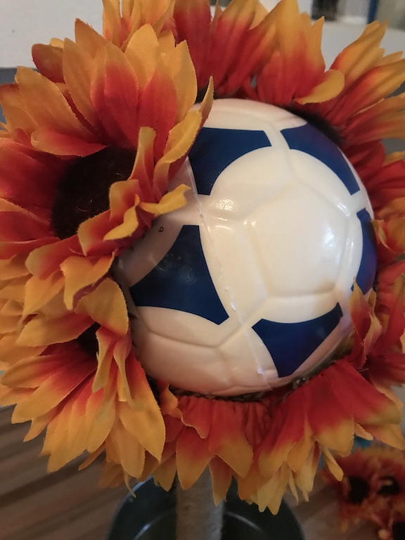 Fake Sunflowers on Ball