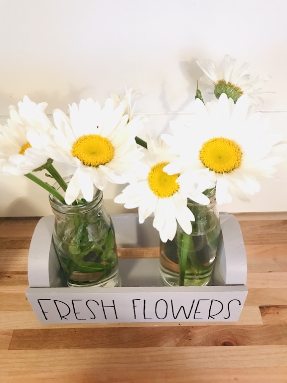 Farmhouse Style Wooden Vase Holder