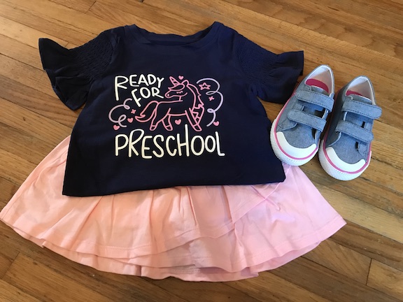 First Day of Preschool Girls Shirt and Outfit 