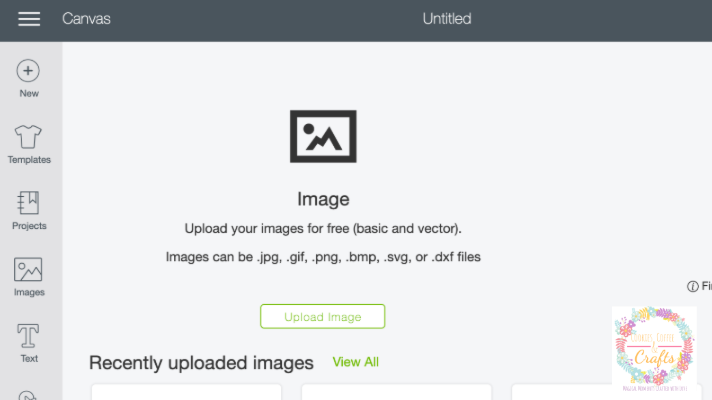 Click Upload Image to Design Space to Download SVG