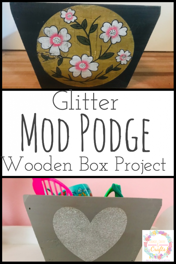 Glitter Mod Podge Wooden Box Project