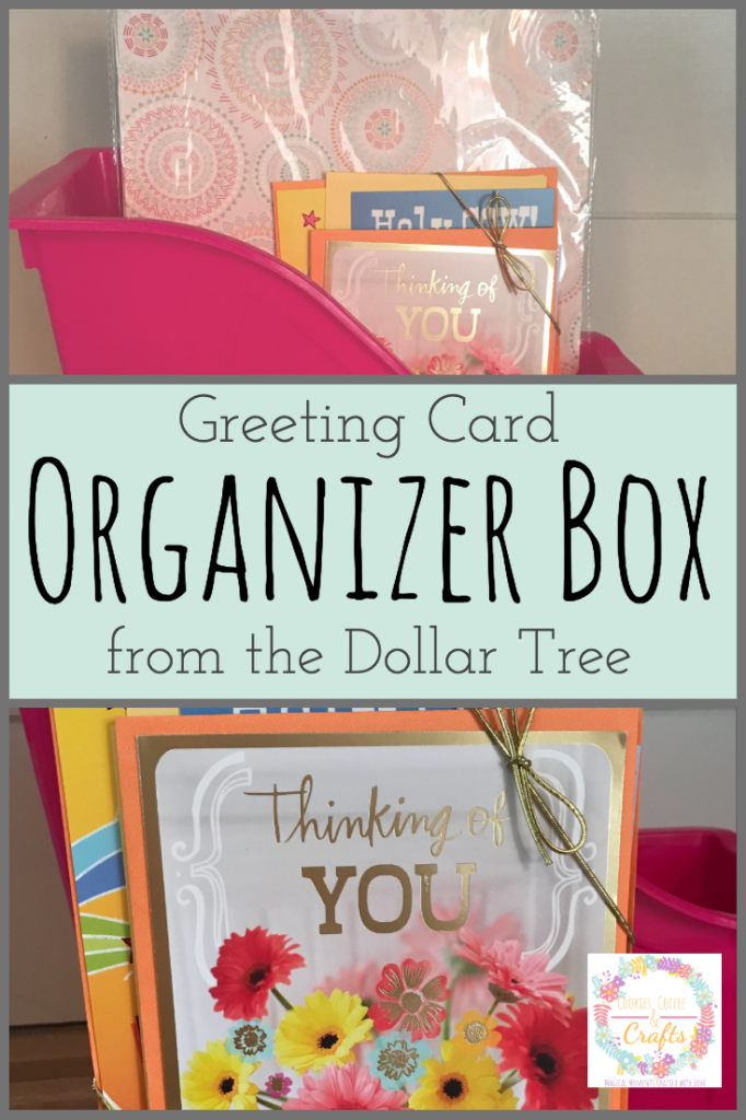 DIY Greeting Card Organizer Box from the Dollar Tree