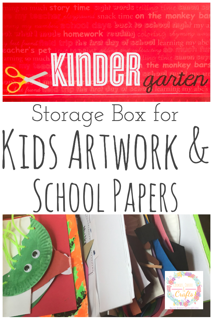 Storage Box for Kids Artwork and School Papers