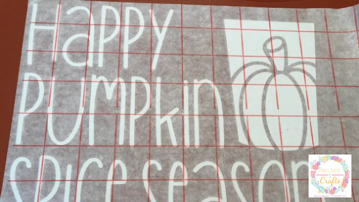 Transfer Paper on DIY Fall Sign 