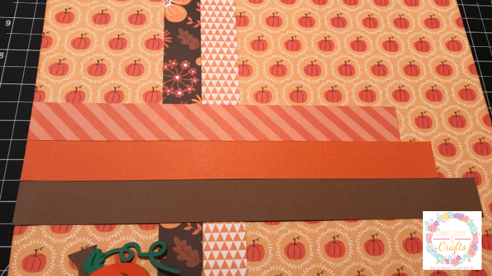 Add the rectangles to the fall pumpkin patch scrapbook layout 