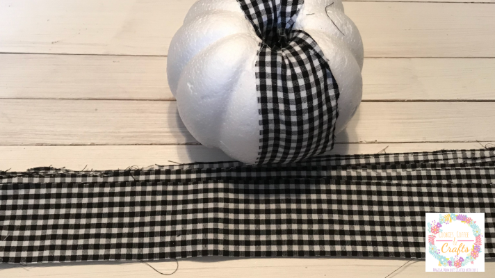 Fabric Strips for no sew pumpkins craft