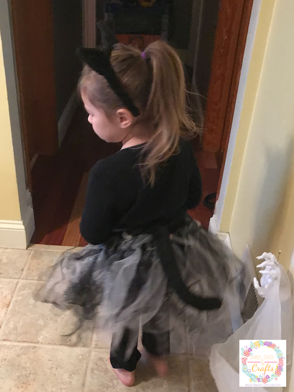 Homemade Black Cat Tutu Costume for Little Girls