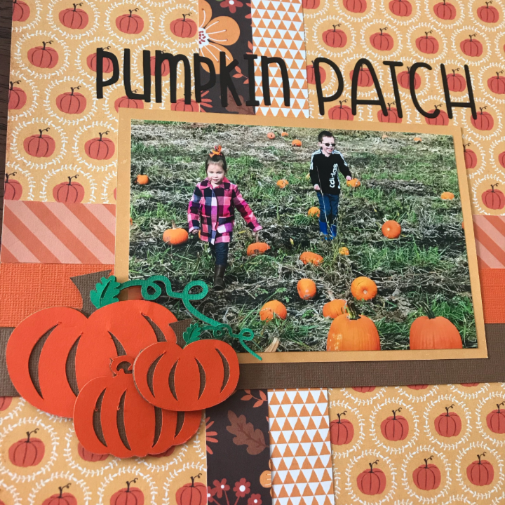 Pumpkin Patch Scrapbook Layout for Fall 