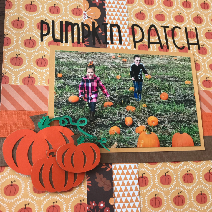 Pumpkin Patch Scrapbook Layout for Fall