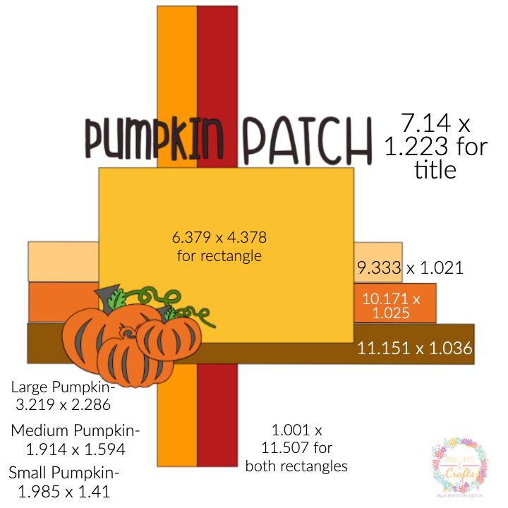 Pumpkin Patch Scrapbook Layout with Measurements to create the page