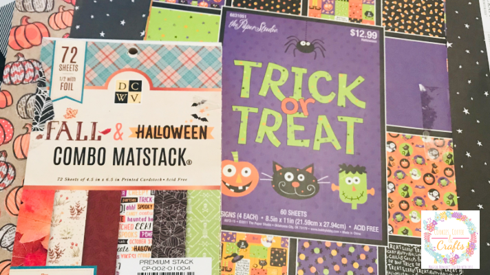 Scrapbook Paper to Make Halloween Lunch Notes with Cricut 