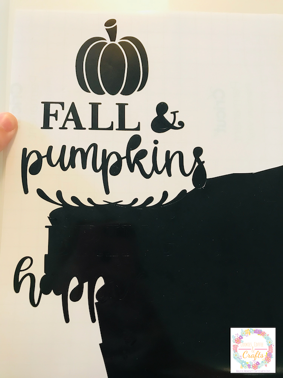 Weeding Fall Decor with Cricut Pumpkin Sign in Vinyl