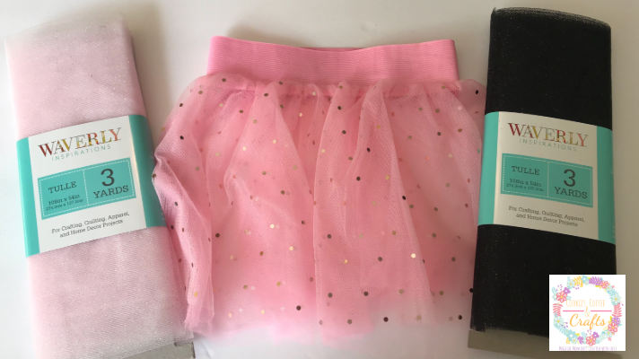 materials for cat tutu halloween costume for little girls