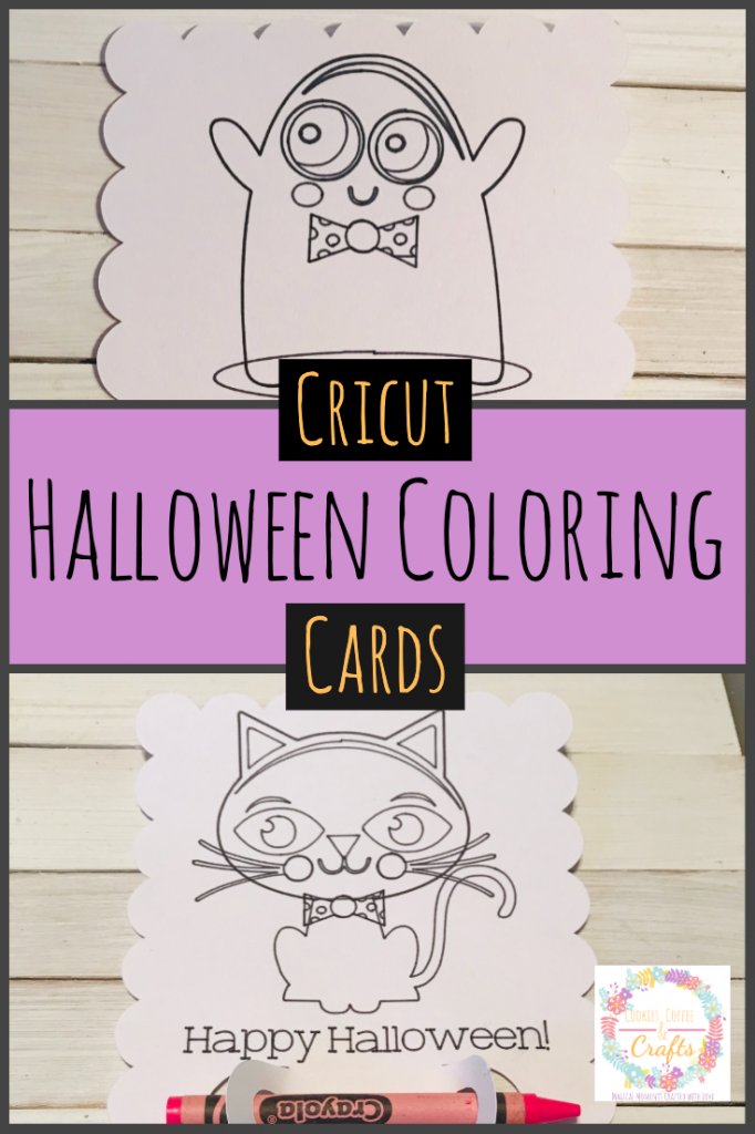 Cricut Halloween Coloring Cards