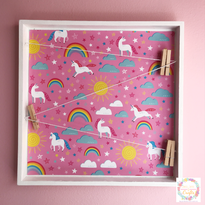 Cute Unicorn DIY Clothespin Picture Holder