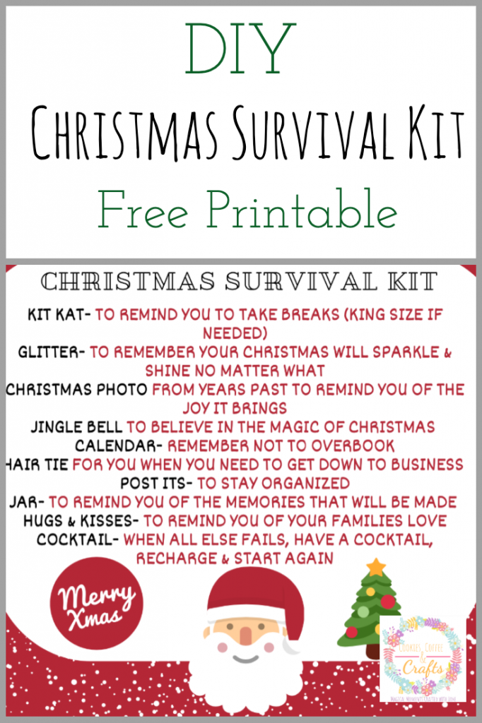 DIY Christmas Survival Kit with free printable