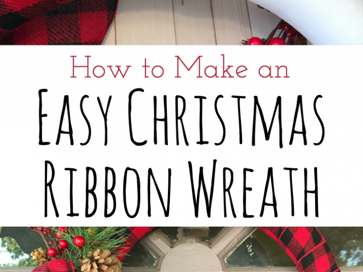 How to make an easy Christmas ribbon wreath tutorial for your front door