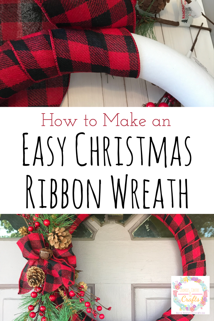Easy Christmas Ribbon Wreath Simply Crafty Life