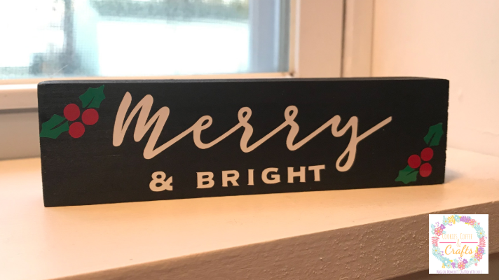 Merry & Bright DIY Wooden Christmas Sign Idea 