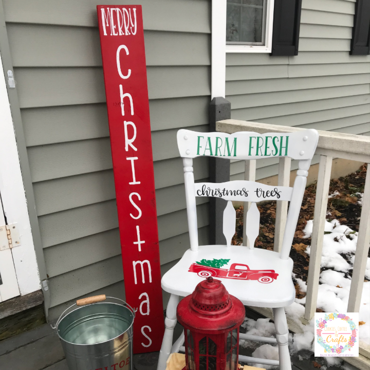 Merry Christmas Porch Sign with Cricut 