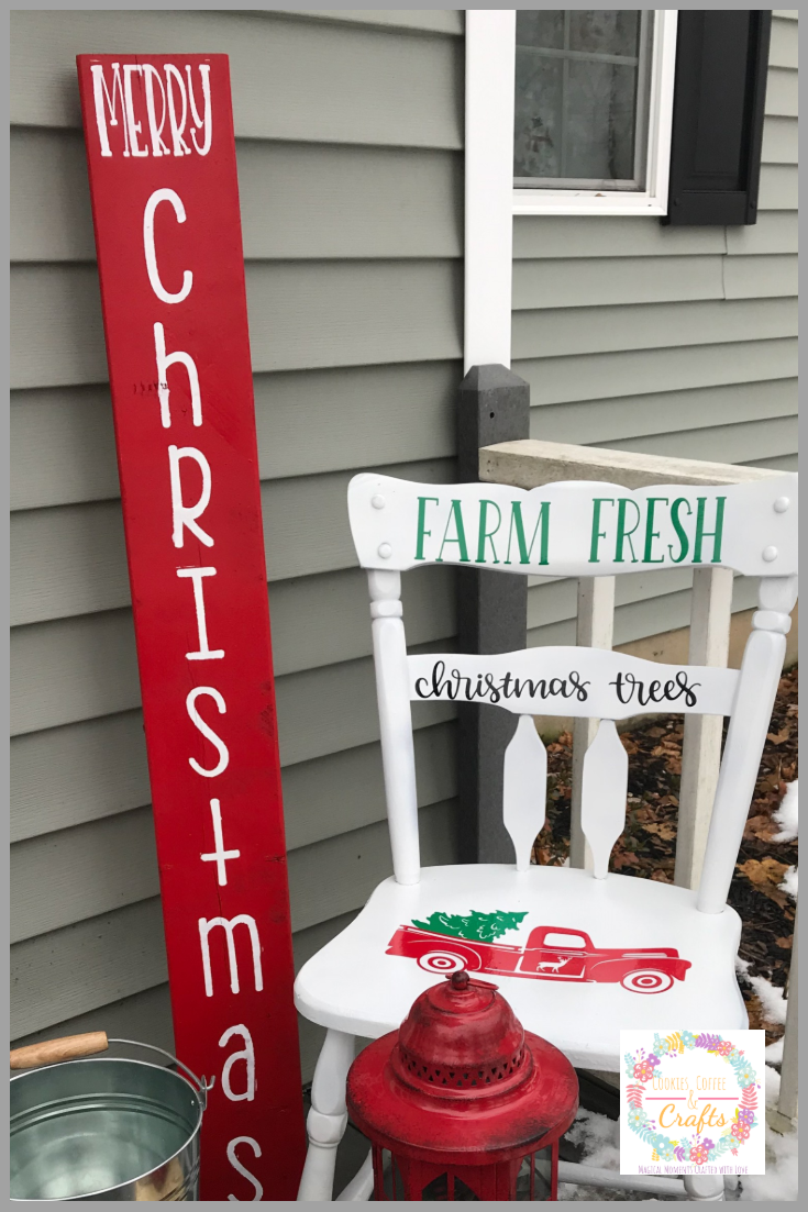 Merry Christmas Porch Sign with Cricut