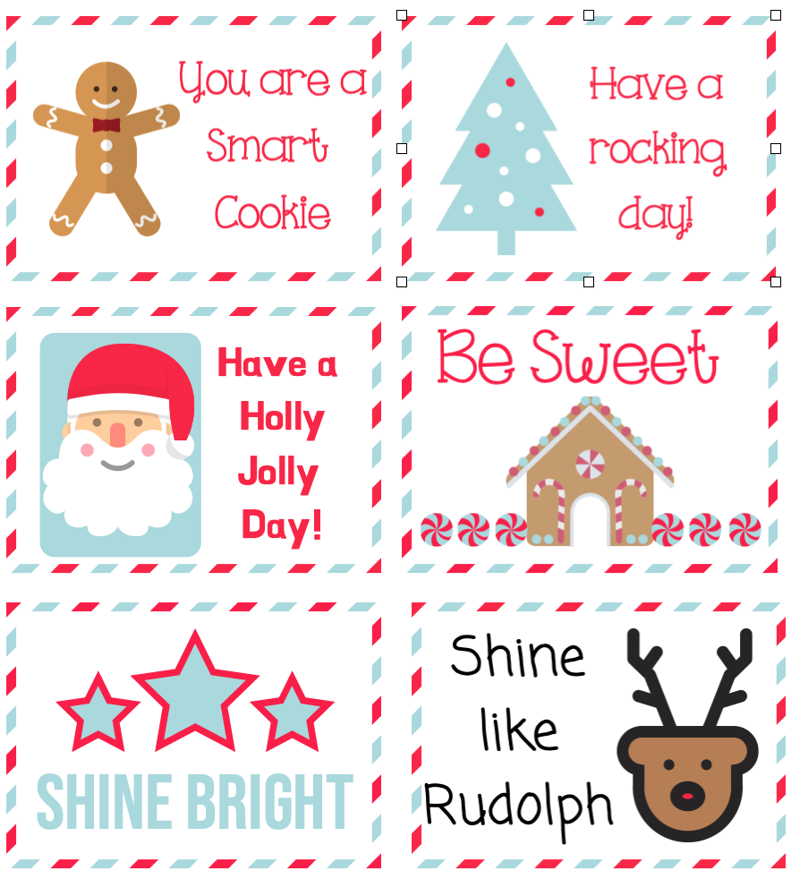 Perfect for kids school lunches, free printable Christmas Lunch Notes