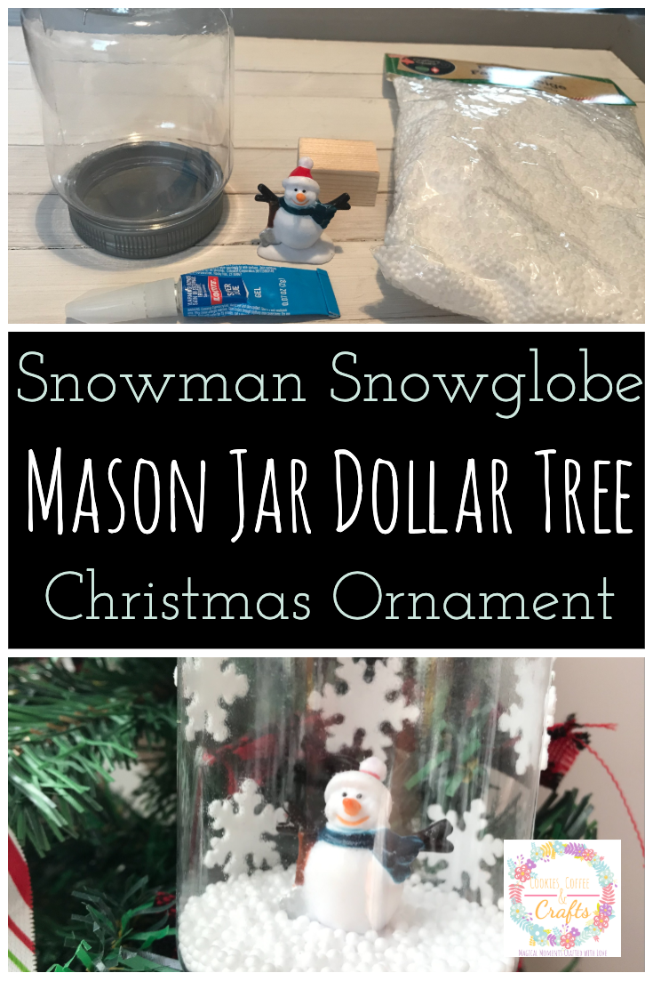 Easy Mason Jar Dollar Tree Christmas Ornament