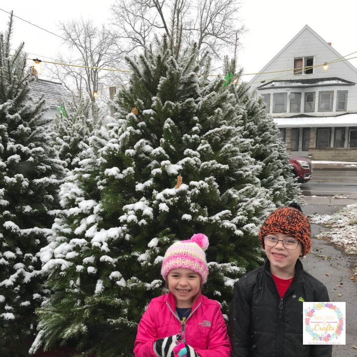 Picking out our Christmas Tree on the lot