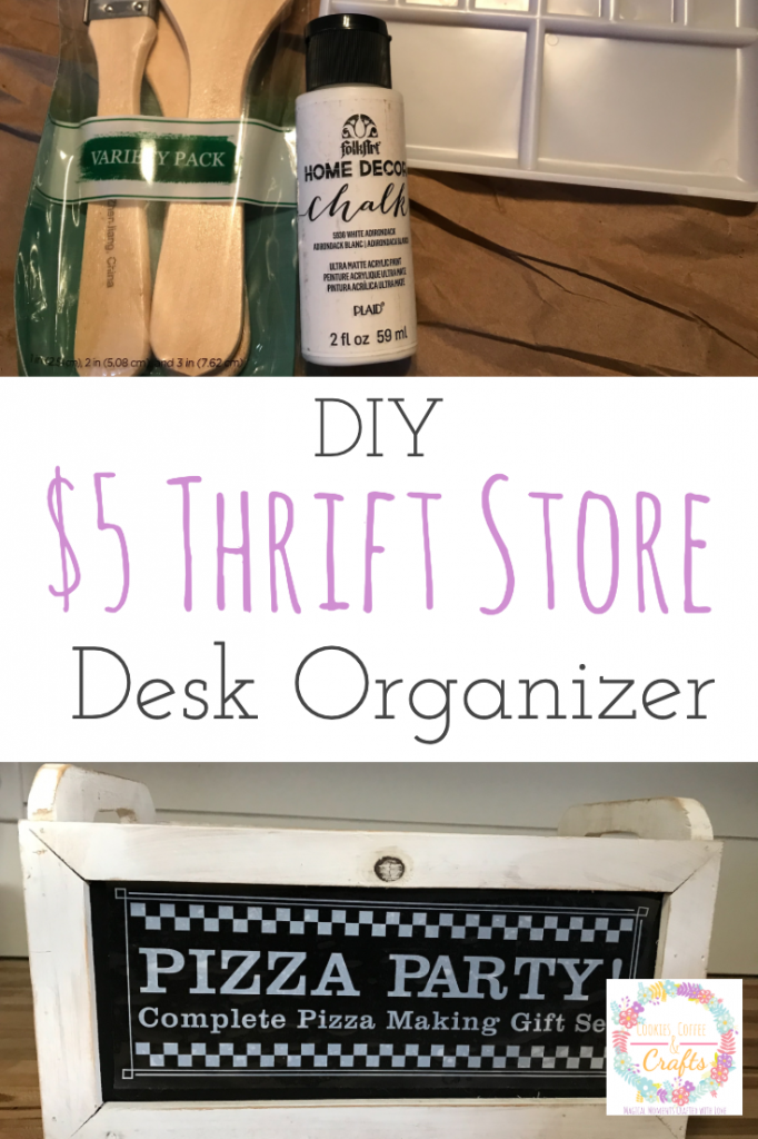 $5 DIY Thrift Store Desk Organizer