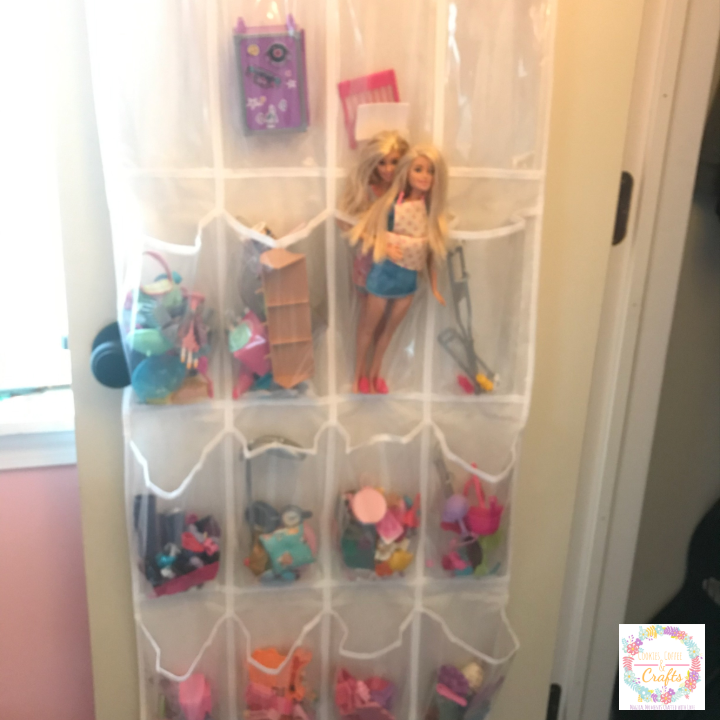 Barbie Doll and Accessories over the door organizer 