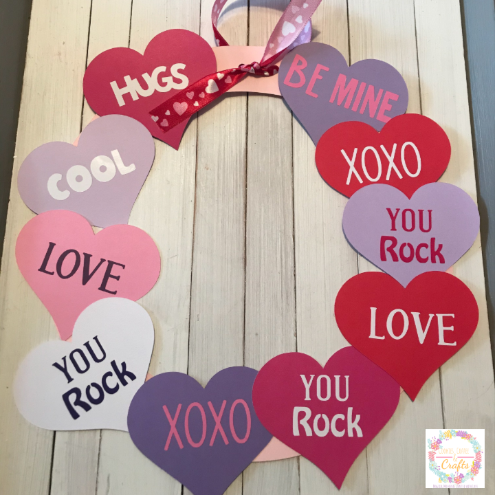 Conversation Heart Wreath for Kids