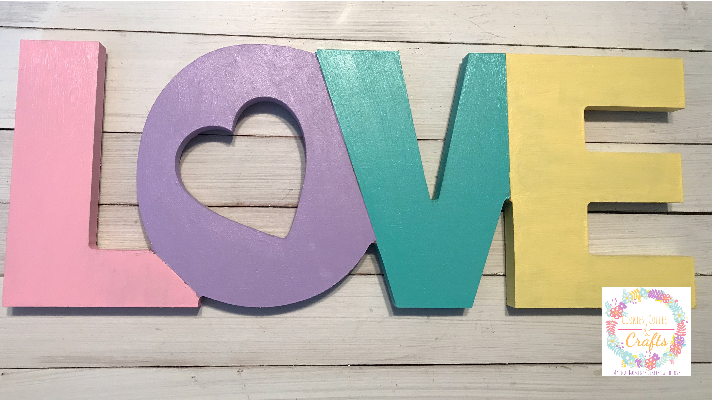 DIY Love Paper Mache Wall Decor 