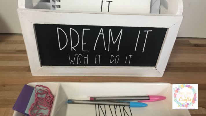 DIY Upcycle from Thrift Store Box to Desk organizer 