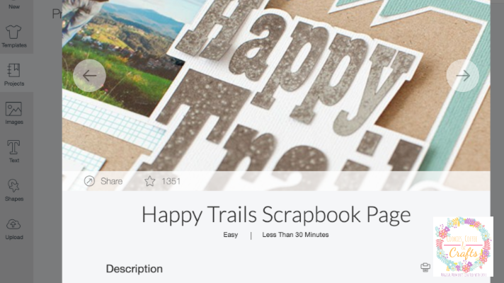 Happy Trails Free Cricut Scrapbook Layouts in Design Space 