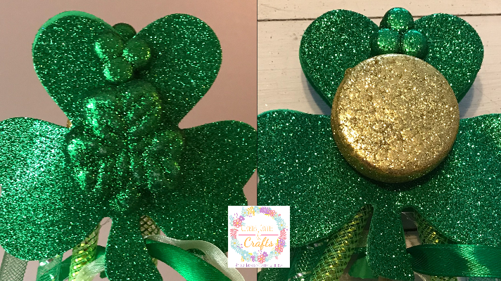 Adding decorations to the wand craft for St Patricks Day